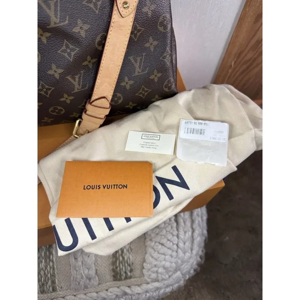 Louis Vuitton Artsy NV MM Monogram M44869 + LV Strap Box Dust Bag Receipt